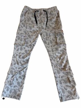 RGSTR Men's Gray Bandana Paisley Cargo Pants Size M